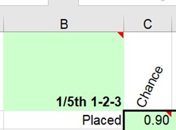 Place chance.